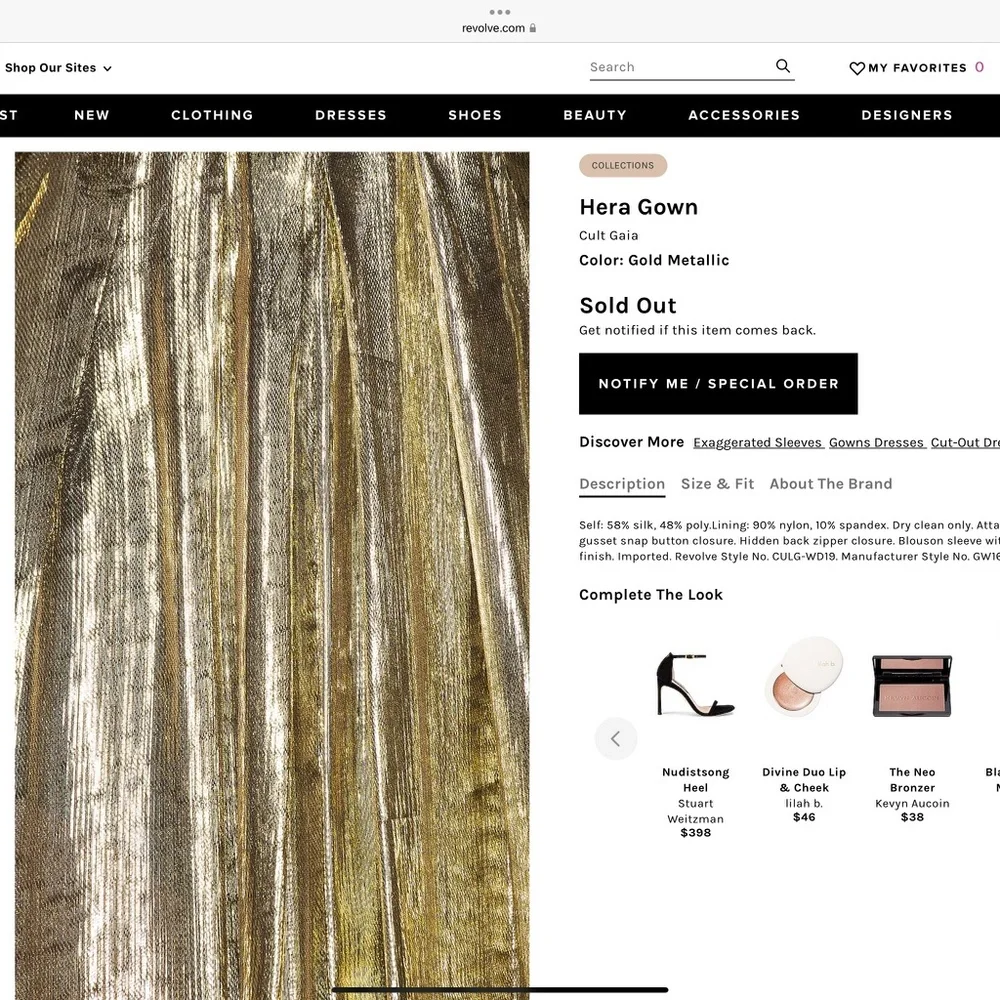 CULT GAIA HERA GOWN with tags!! - Picture 3 of 9